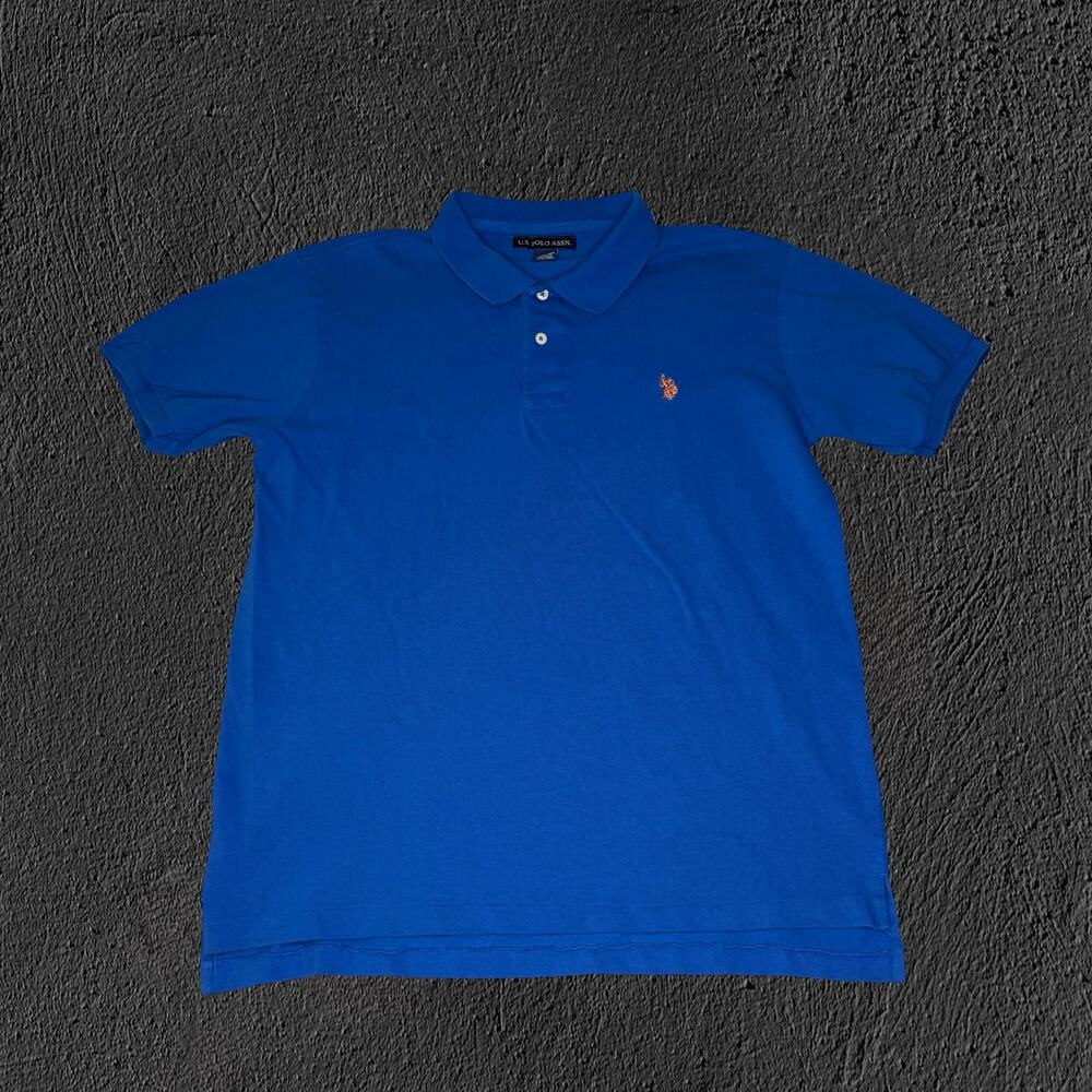 U.S. Polo Assn. Blue With Orange Logo Polo